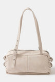 Adjustable Strap Rectangular Handbag with Metal Details