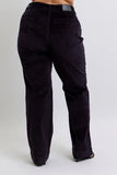 Full Size High Waist Corduroy Trouser Wide Plus Size