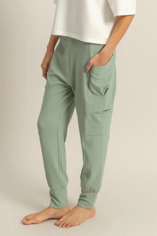 High-Waist Pocket Detail Comfy Sweatpants