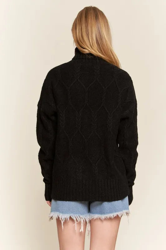 Braid Diamond Pattern Sweater