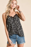 Lace Leopard Print Cami Top