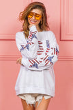 Patriotic Star-Spangled Sequin Sweatshirt
