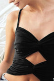 Rayon Span Jersey Knit Double Twist Front Cami Top