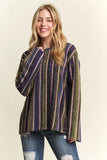 Vertical Stripe Sweater Top