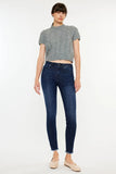 High-Waist Modern Fit Frayed Edge Jeans