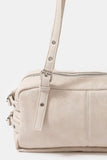 Adjustable Strap Rectangular Handbag with Metal Details