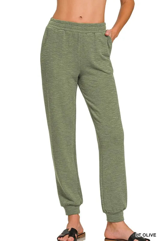 Cotton Slub Jogger Pants
