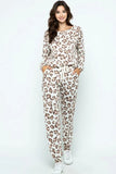 Leopard Casual Pants with Side Pockets