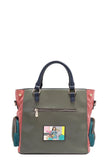 Eco-Leather Handbag with Side Pockets