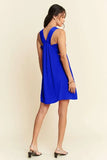 Washed Satin Cutout Skirt Bandeau Mini Dress