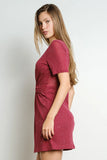 Twisted Front Glitter Mini Dress