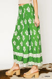 Boho Floral Palazzo Wide-Leg Pants