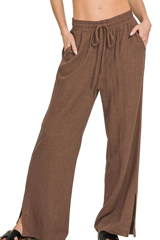 Relaxed Fit Linen Trousers