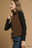 Zip-Up Tailored Vest with Pockets