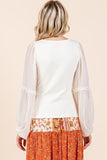 Color Block Round Neck Sweater