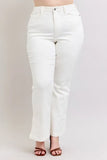Full Size High Waist Side Slit Slim Bootcut Jeans