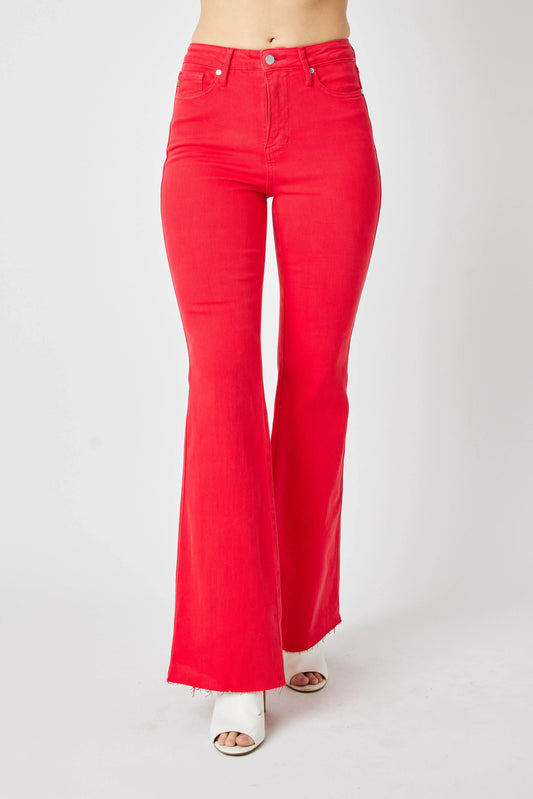 High-Rise Stretch Flare Jeans with Tummy Control