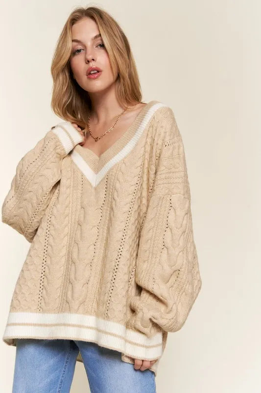 V-Neck Casual Sweater