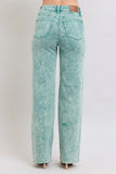 Full Size High Waist Garment Dyed Raw Hem Dad Jean Plus Size