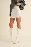3D Floral Embellished Applique Mini Skirt