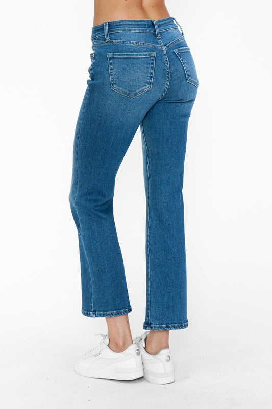 Full Size Cat's Whiskers Mid Rise Ankle Jeans