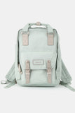 Contrast Water and Scratch-Resistant Nylon Backpack Bag - Mint