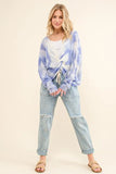 Blue Tie Dye Twisted Sweater