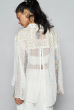 Patchwork Print Oversized Geometric Shirt