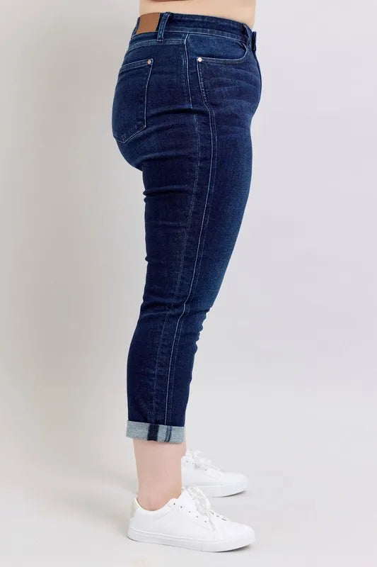 Full Size High Waist Boyfriend Jeans Plus Size