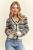 Bow Tie Stripe Sweater Top