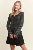 Distressed Edge Washed Sweater