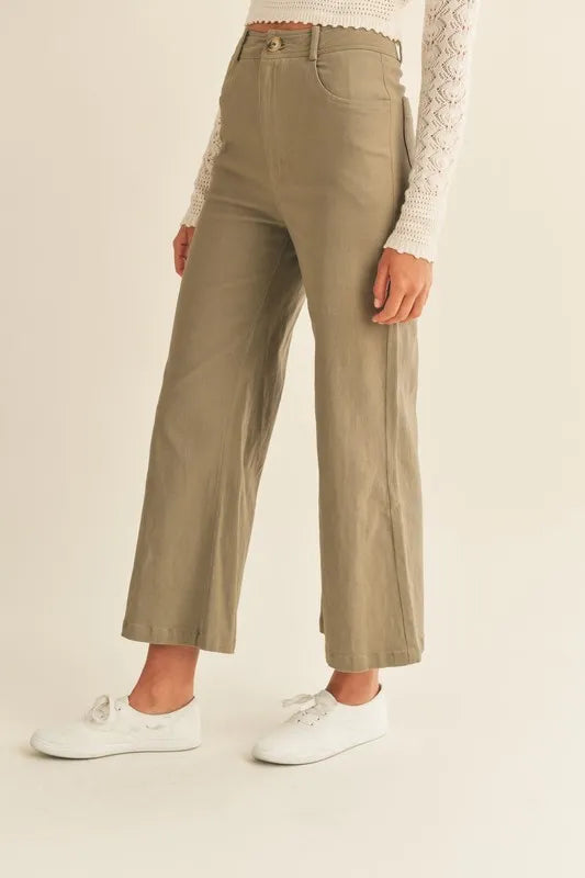 High Rise Pants with Pockets