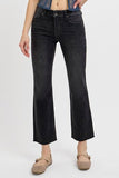 Tummy Control Mid Rise Crop Straight Jeans