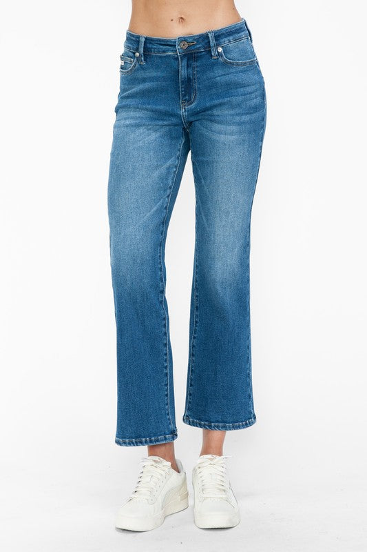 Full Size Cat's Whiskers Mid Rise Ankle Jeans