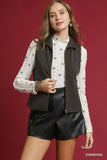 Sleek Front-Zip Vest with Functional Pockets