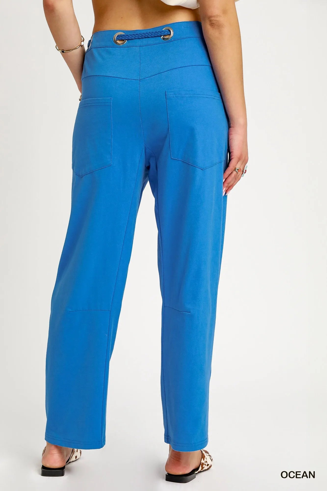 Adjustable Waist Relaxed Fit Pants