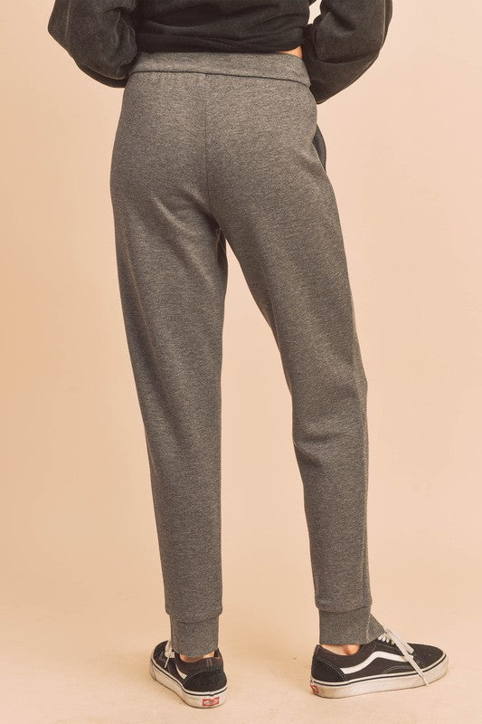 Elastic Waist Joggers with Pockets