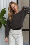 Cropped Hoodie Relaxed Sweater