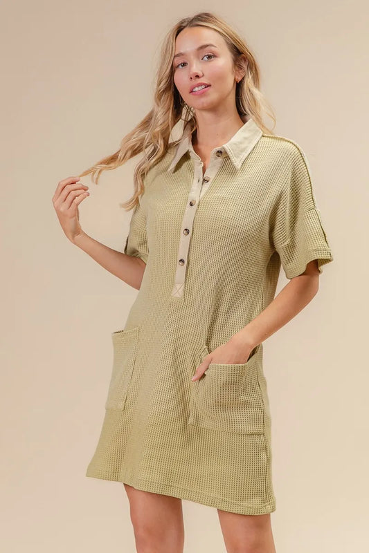 Dip Dye Mineral Washed Knit Dress