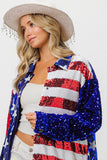 Velvet Sequin American Flag Shirt