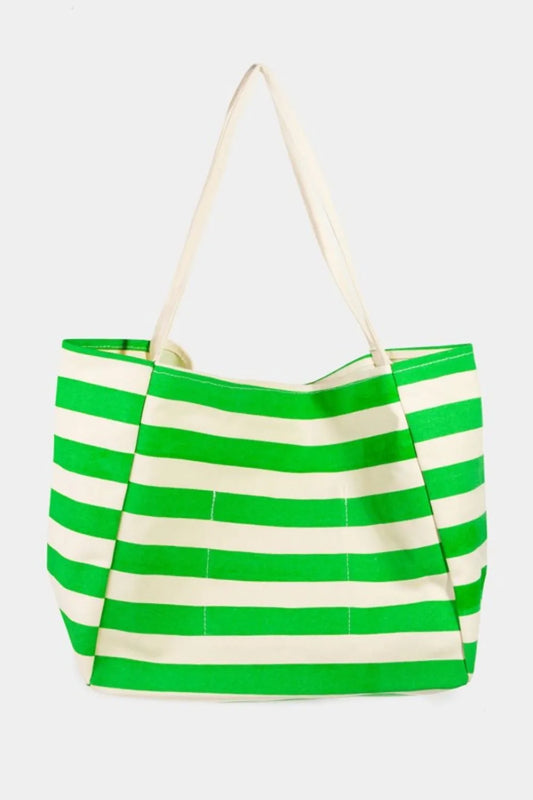 Bright Color Stripe Tote Bag