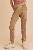 Elastic Waist Joggers with Pockets