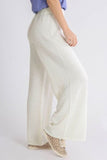 Full Size Elastic Waistband Wide Leg Sweater Pants Plus Size