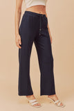 Drawstring Wide Leg Pants