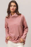 Piper Ribbed Twin Pocket Turtle Neck Top