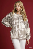 Full Size Blouse with Dramatic Balloon Sleeves
