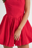 Poplin Square Neckline Bubble Mini Dress
