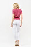 Washed Short Sleeve Light Weight Sweater