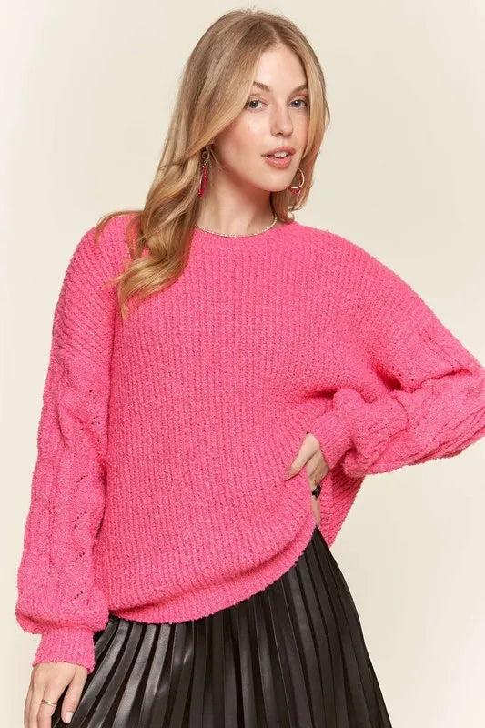 Puff Sleeve Cozy Sweater Top