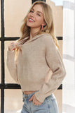 Cropped Hoodie Relaxed Sweater